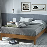 ZINUS Alexis Deluxe Wood Platform Bed Frame Easy Assembly, Rustic Pine, Queen