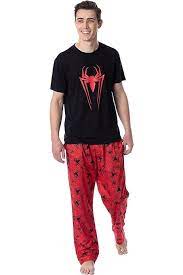 Men spiderman pajama pants