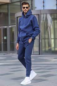 Mens blue sweatsuit