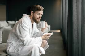 Man wearing robe